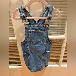Zara Light Blue Denim Overall Dress